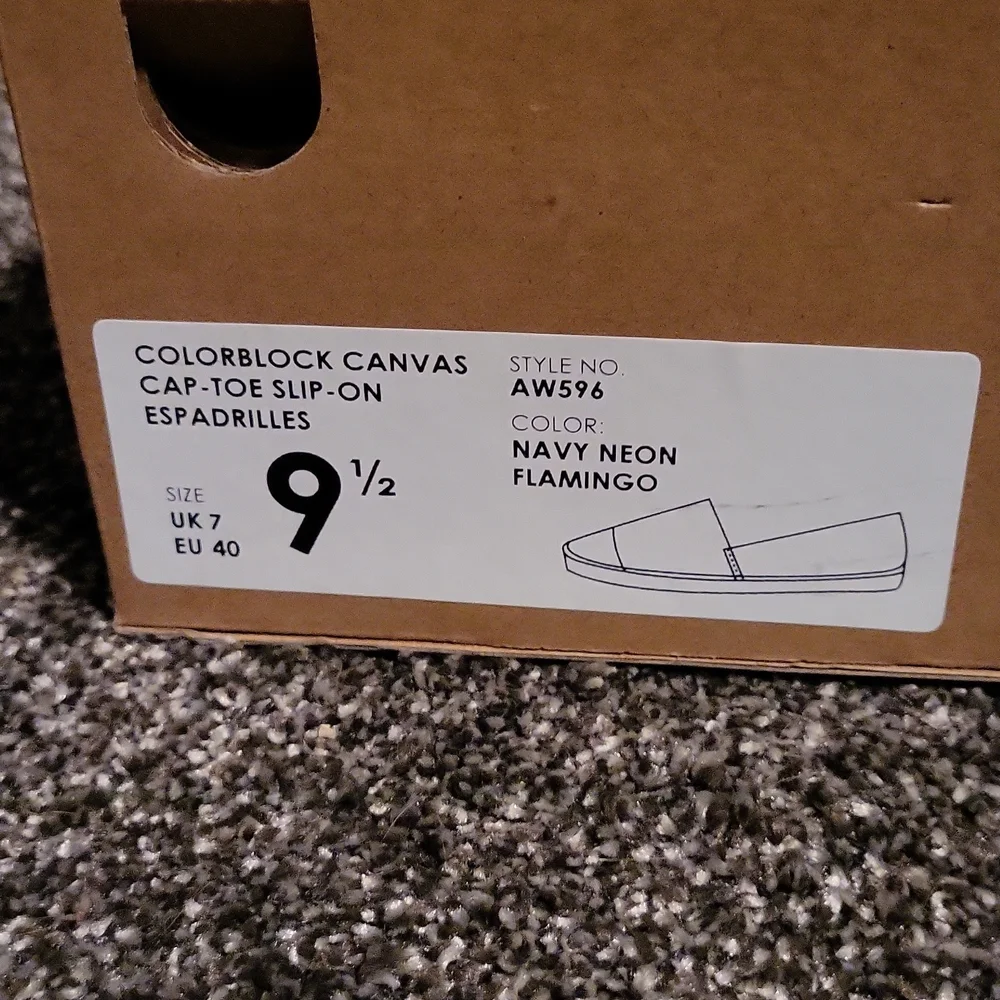 New In Box J. Crew Colorblock Cap Toe Slip On Espadrilles - Picture 5 of 5